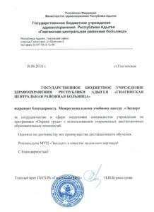 Благодарственное письмо "Газпром" Набережные-Челны